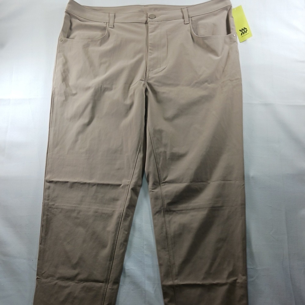 All in Motion Mens Golf Pants Tan 40x32 Moisture Wicking Stretch PID-3G91G4